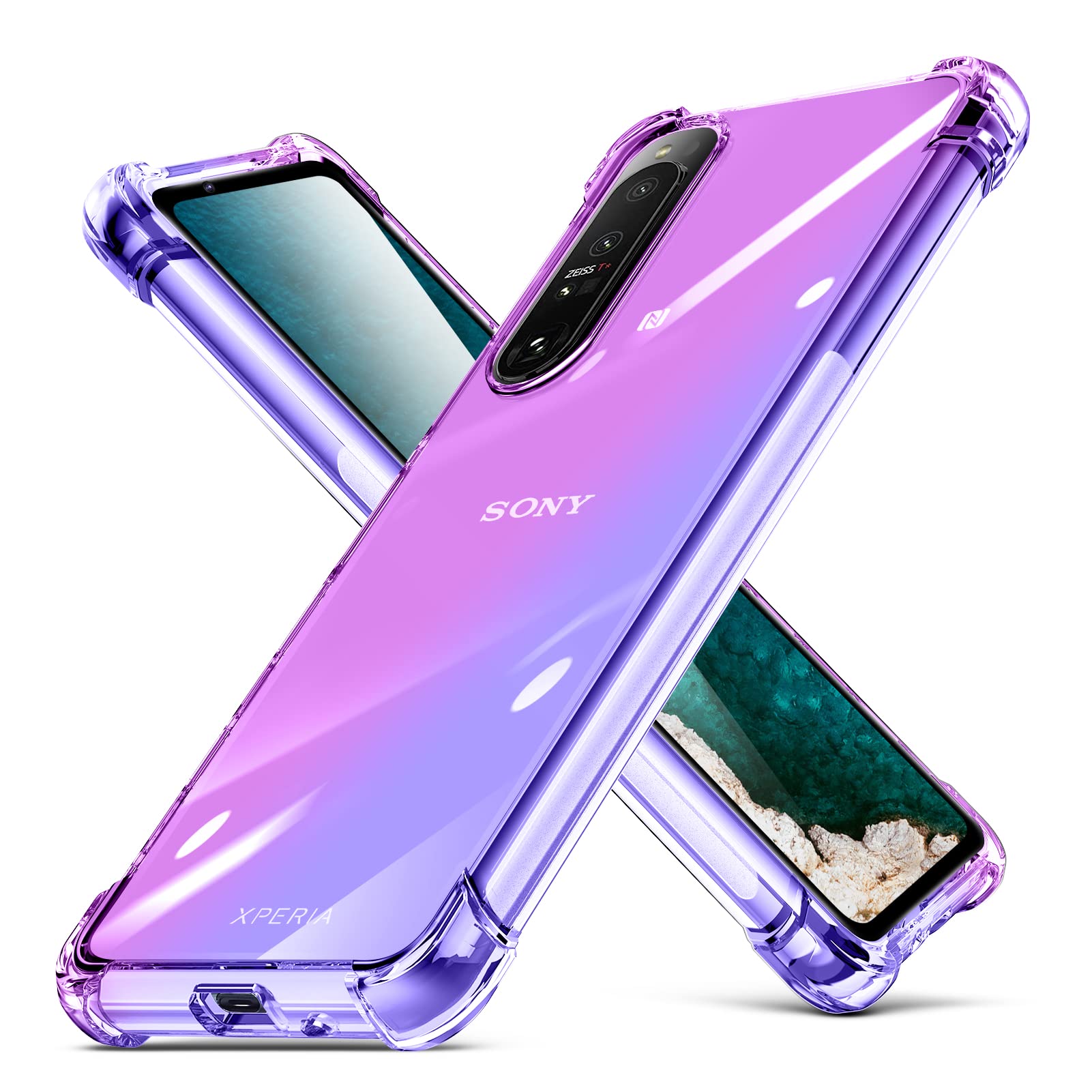 Amazon.co.jp: MNYWDSQ 対応 Xperia 1 III ケース 耐衝撃 クリア 透明